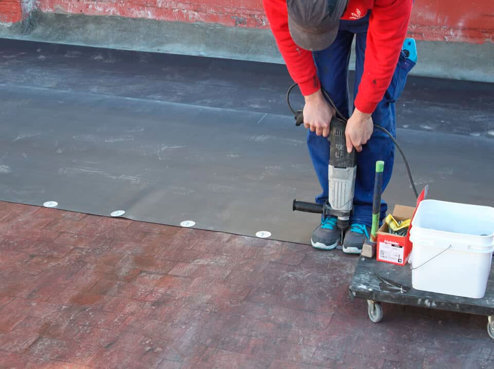 Sistema de impermeabilización de membrana de caucho EPDM